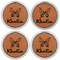 Butterflies Leather Coaster Set of 4