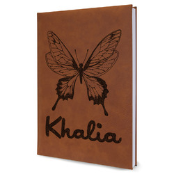 Butterflies Leather Sketchbook - Large - Double Sided (Personalized)