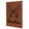 Butterflies Leather Sketchbook - Large - Double Sided - Angled View