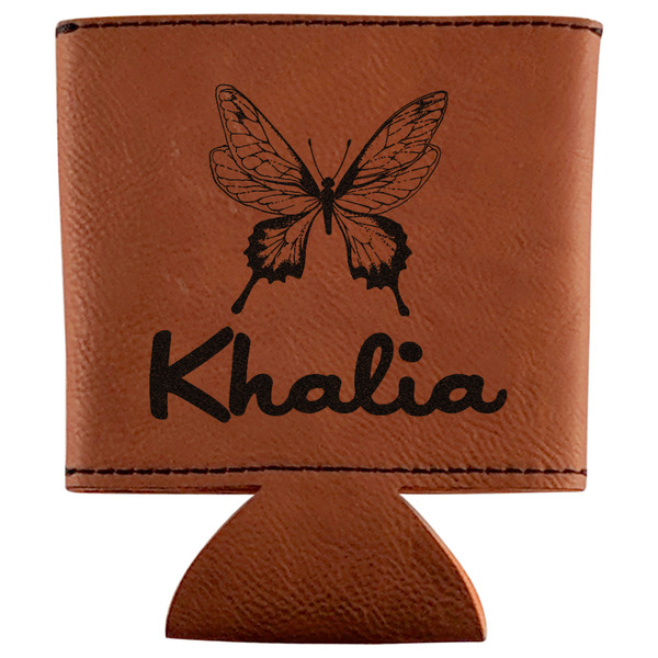 Custom Butterflies Leatherette Can Sleeve (Personalized)