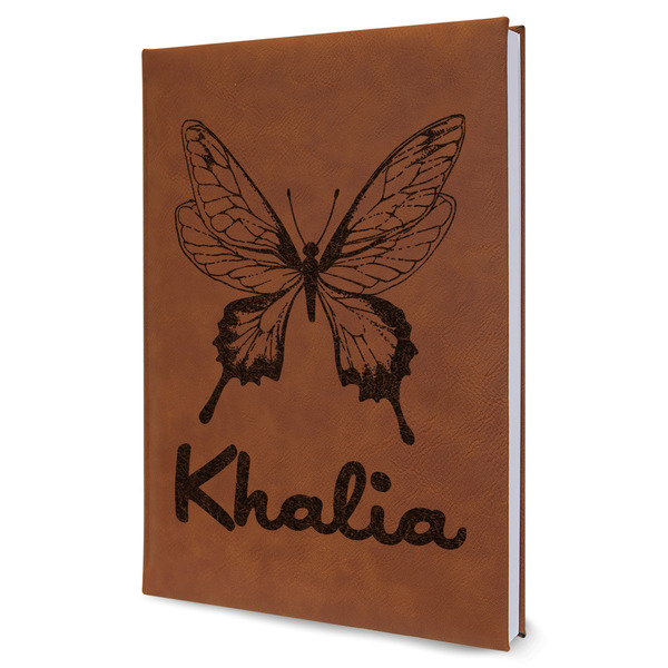 Custom Butterflies Leatherette Journal - Large - Single Sided (Personalized)