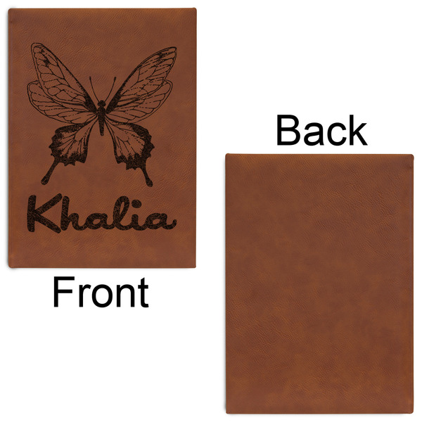 Butterflies Leatherette Journal - Large - Single Sided - Front & Back View