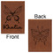 Butterflies Leatherette Journals - Large - Double Sided - Front & Back View