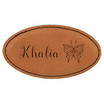 Butterflies Leatherette Oval Name Badge with Magnet (Personalized)