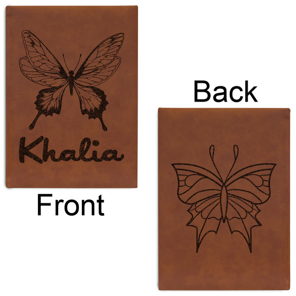 Butterflies Leatherette Sketchbooks - Large - Double Sided - Front & Back View