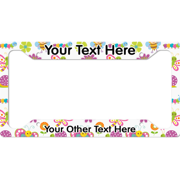 Custom Butterflies License Plate Frame (Personalized)