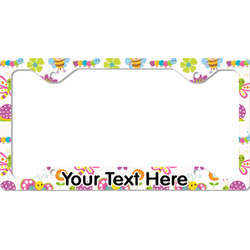 Butterflies License Plate Frame - Style C (Personalized)