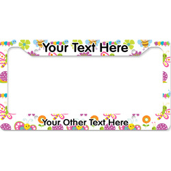 Butterflies License Plate Frame - Style B (Personalized)
