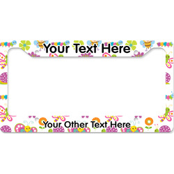 Butterflies License Plate Frame - Style B (Personalized)