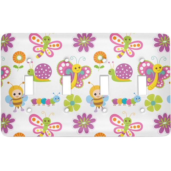 Custom Butterflies Light Switch Cover (4 Toggle Plate)