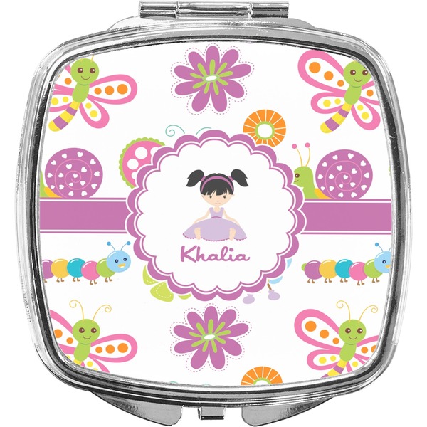 Custom Butterflies Compact Makeup Mirror (Personalized)