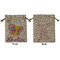 Butterflies Medium Burlap Gift Bag - Front & Back (Personalized)