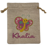 Butterflies Burlap Gift Bag (Personalized)