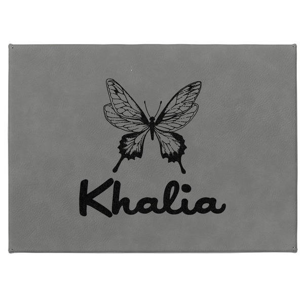 Butterflies Medium Gift Box with Engraved Leather Lid - Approval