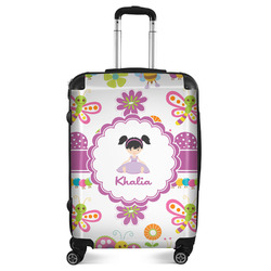 Butterflies Suitcase - 24" Medium - Checked (Personalized)