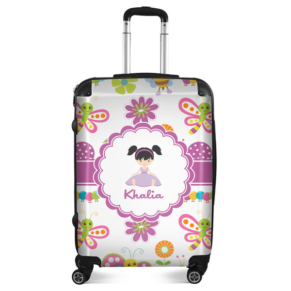 Custom Butterflies Suitcase - 24" Medium - Checked (Personalized)