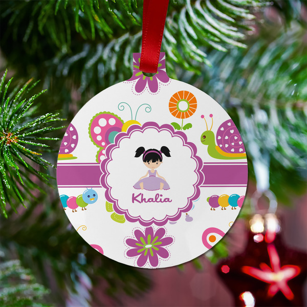 Butterflies Metal Ball Ornament - Lifestyle