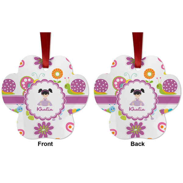 Butterflies Metal Paw Ornament - Front and Back