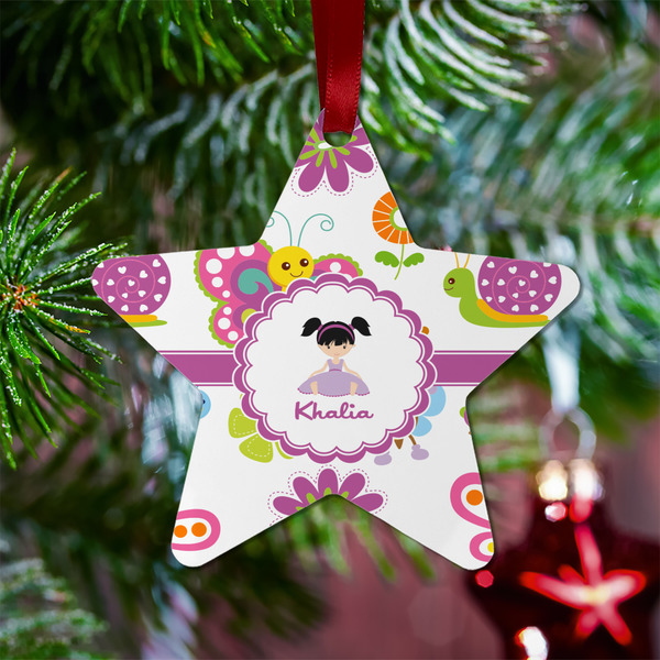 Butterflies Metal Star Ornament - Lifestyle