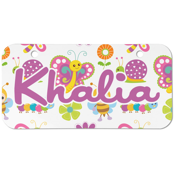 Custom Butterflies Mini/Bicycle License Plate (2 Holes) (Personalized)