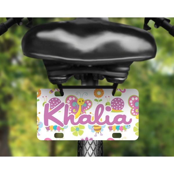 Butterflies Mini License Plate on Bicycle