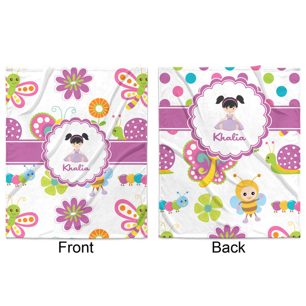 Butterflies Minky Blanket - 50"x60" - Double Sided - Front & Back