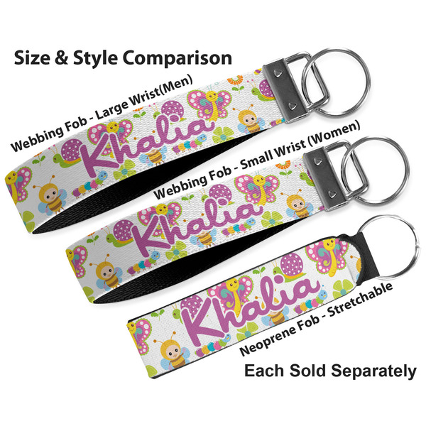 Butterflies Multiple Key Ring comparison sizes