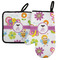 Butterflies Left Oven Mitt & Pot Holder Set w/ Name or Text