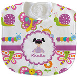 Butterflies Velour Baby Bib w/ Name or Text