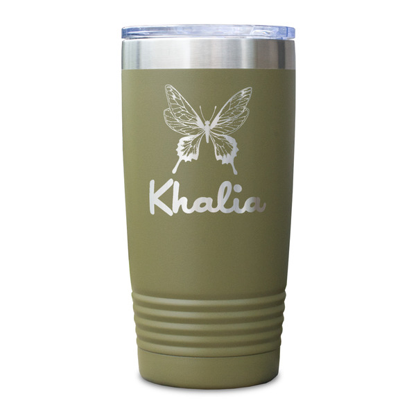Butterflies Olive Polar Camel Tumbler - 20oz - Single Sided - Approval