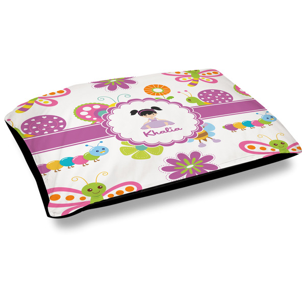 Custom Butterflies Outdoor Dog Bed - Large (Personalized)