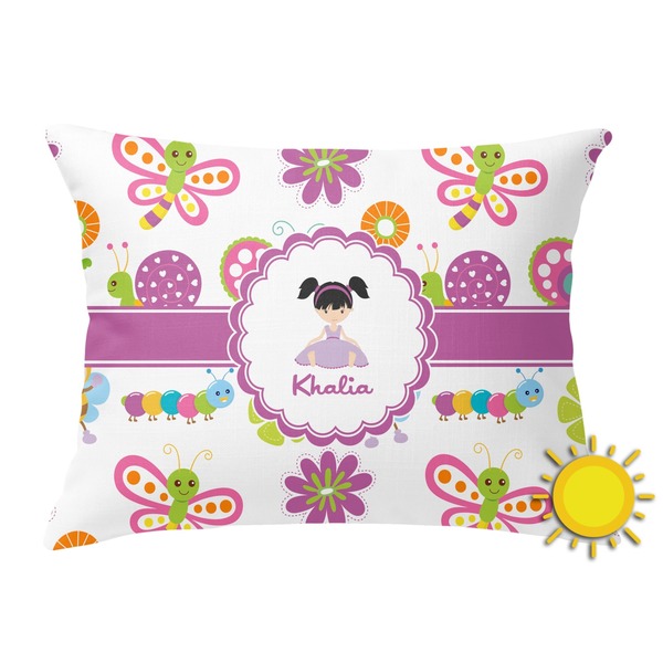 Custom Butterflies Outdoor Throw Pillow (Rectangular) (Personalized)