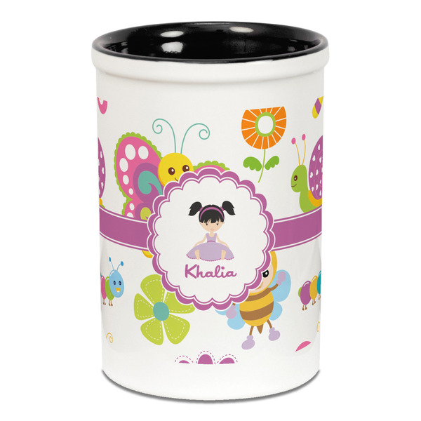 Butterflies Pencil Holder - Black