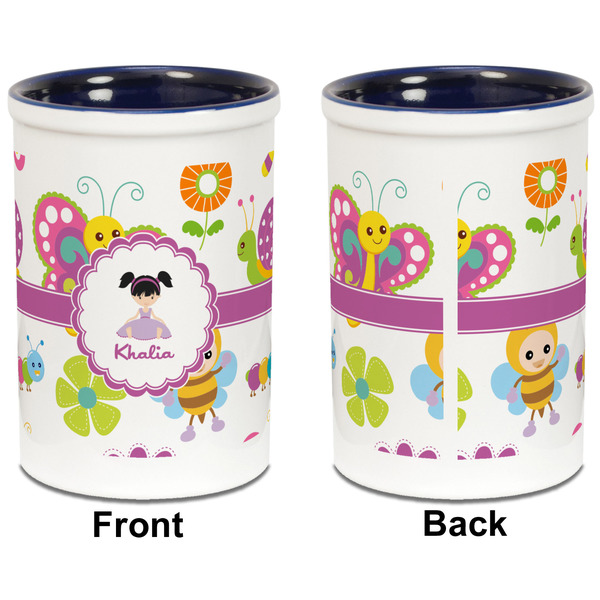 Butterflies Pencil Holder - Blue - approval