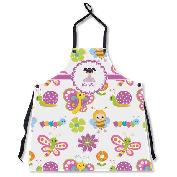 Custom Butterflies Apron Without Pockets w/ Name or Text