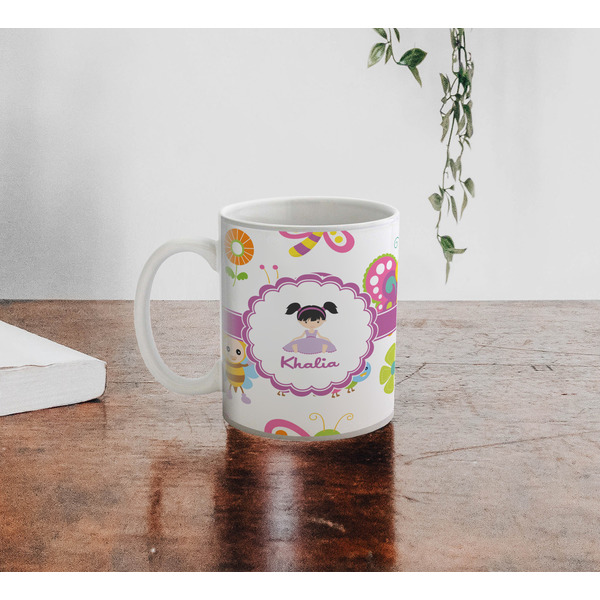 Butterflies Personalized Coffee Mug - Lifestyle