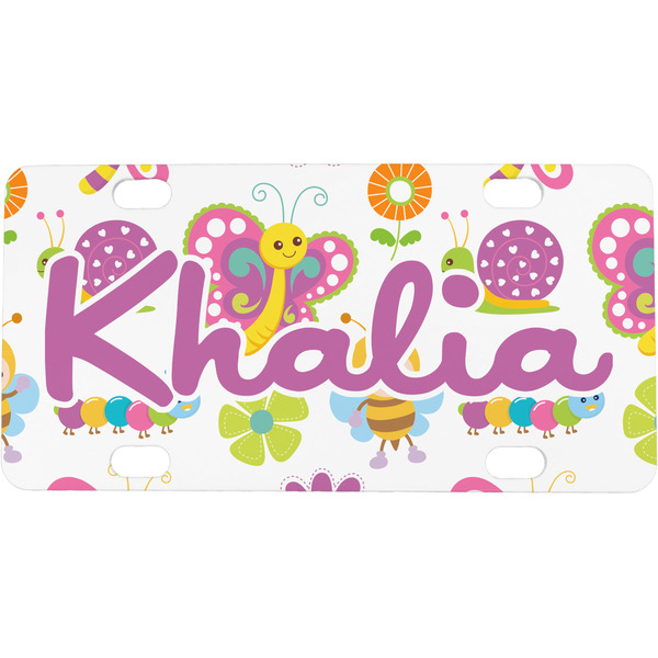 Custom Butterflies Mini / Bicycle License Plate (4 Holes) (Personalized)