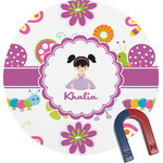 Butterflies Round Fridge Magnet (Personalized)