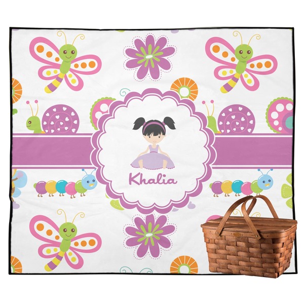 Custom Butterflies Outdoor Picnic Blanket (Personalized)