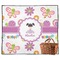 Butterflies Picnic Blanket - Flat - With Basket