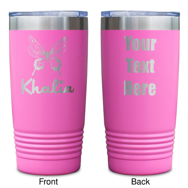 Butterflies Pink Polar Camel Tumbler - 20oz - Double Sided - Approval