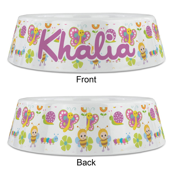 Butterflies Plastic Pet Bowls - Large - APPROVAL