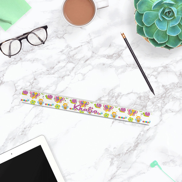Butterflies Plastic Ruler - 12" - LIFESTYLE