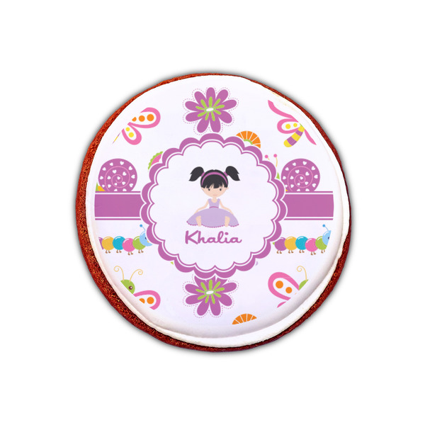 Butterflies Printed Icing Circle - XSmall - On Cookie