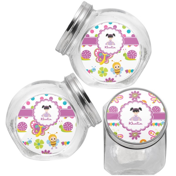 Butterflies Puppy Treat Jar - Top Left Right