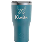 Butterflies RTIC Tumbler - Dark Teal - Laser Engraved - Single-Sided (Personalized)