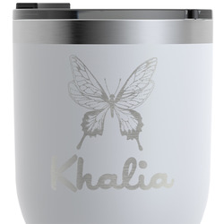 Butterflies RTIC Tumbler - White - Engraved Front & Back (Personalized)