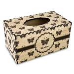 Butterflies Wood Tissue Box Cover - Rectangle (Personalized)