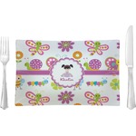 Butterflies Glass Rectangular Lunch / Dinner Plate (Personalized)