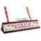 Butterflies Red Mahogany Nameplates with Business Card Holder - Angle